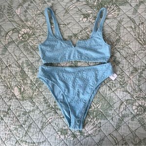 NWT PacSun Eco Blue Topanga Terry Daisy Tank BikinI